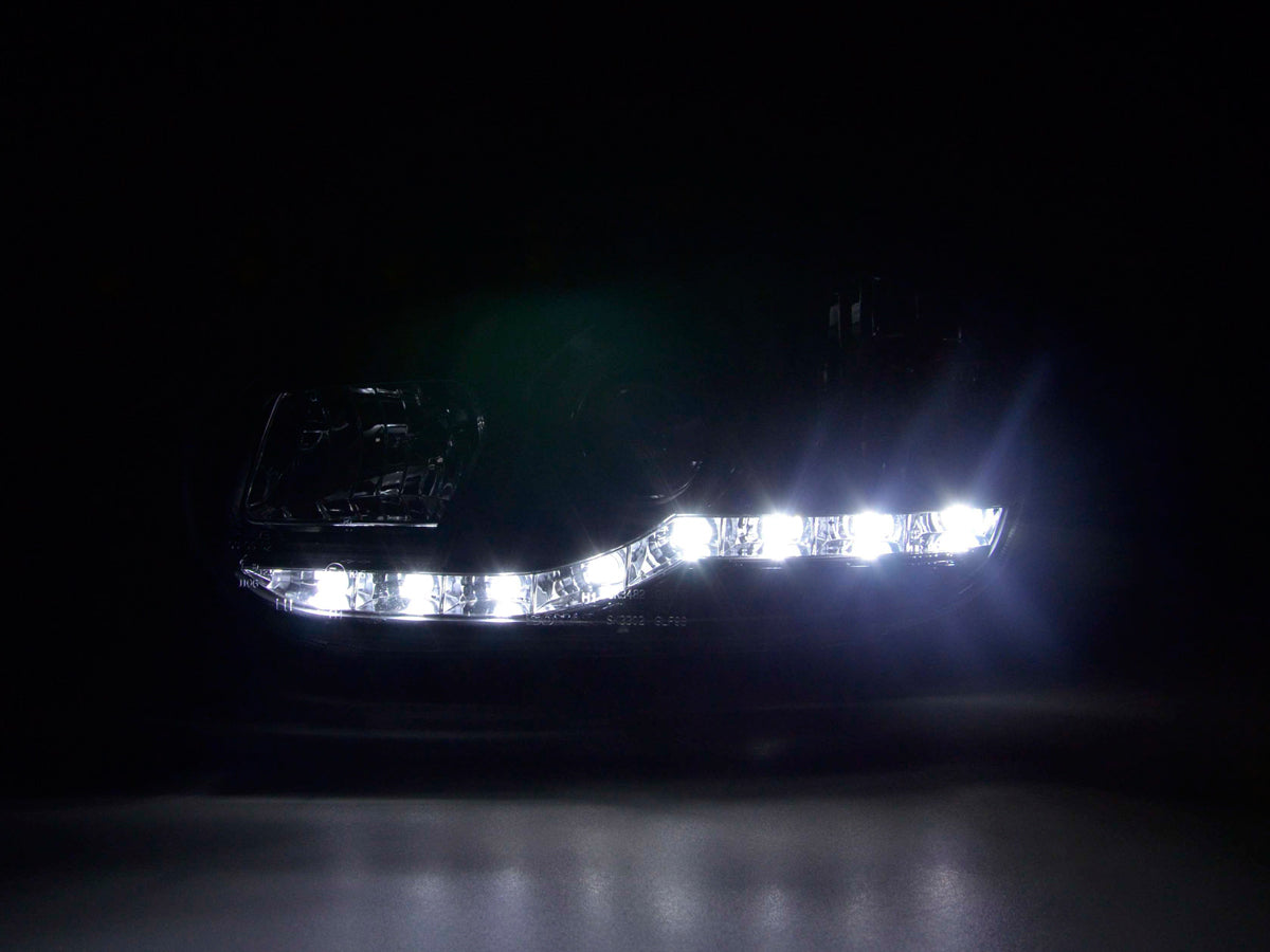 Scheinwerfer Set Daylight LED Tagfahrlicht VW Golf 4 97-03 schwarz Scheinwerfer Set Daylight LED Tagfahrlicht VW Golf 4 97-03 schwarz